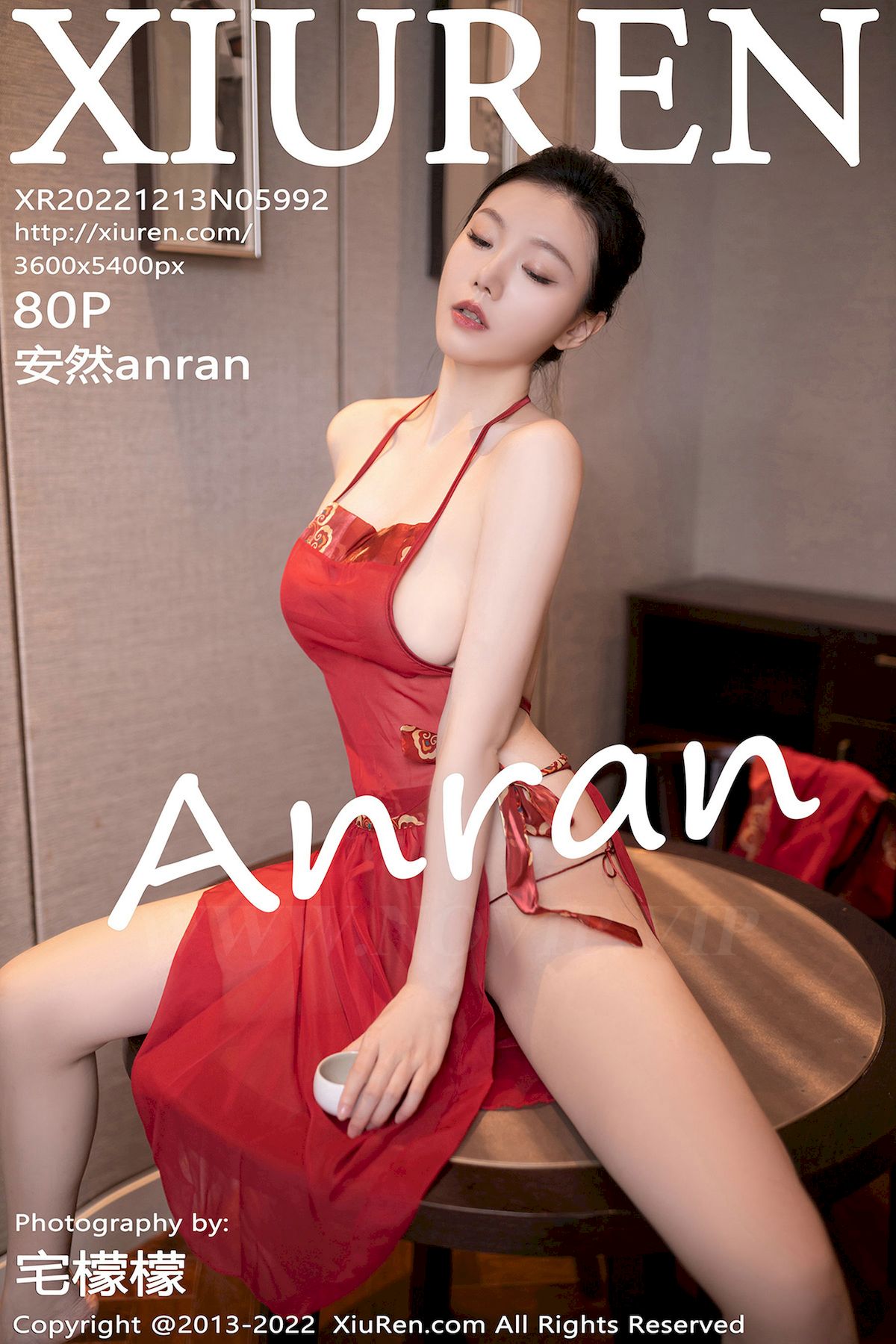 [秀人XiuRen] No.5992 模特安然anran – 红色情趣服饰+曼妙身姿性感写真-薇薇部落