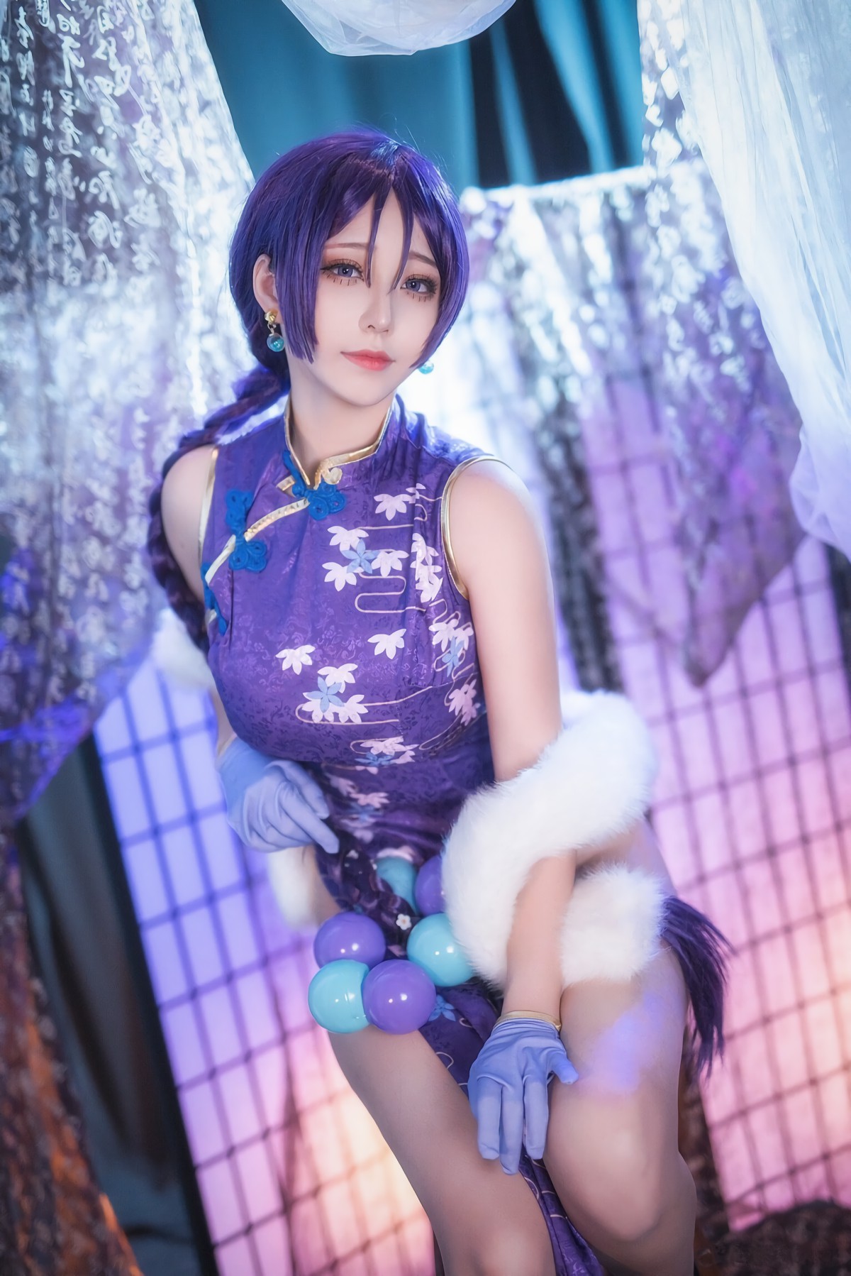图片[1]-[Cosplay]菌烨tako – FGO奶光旗袍 – COSPLAY-御萝部落