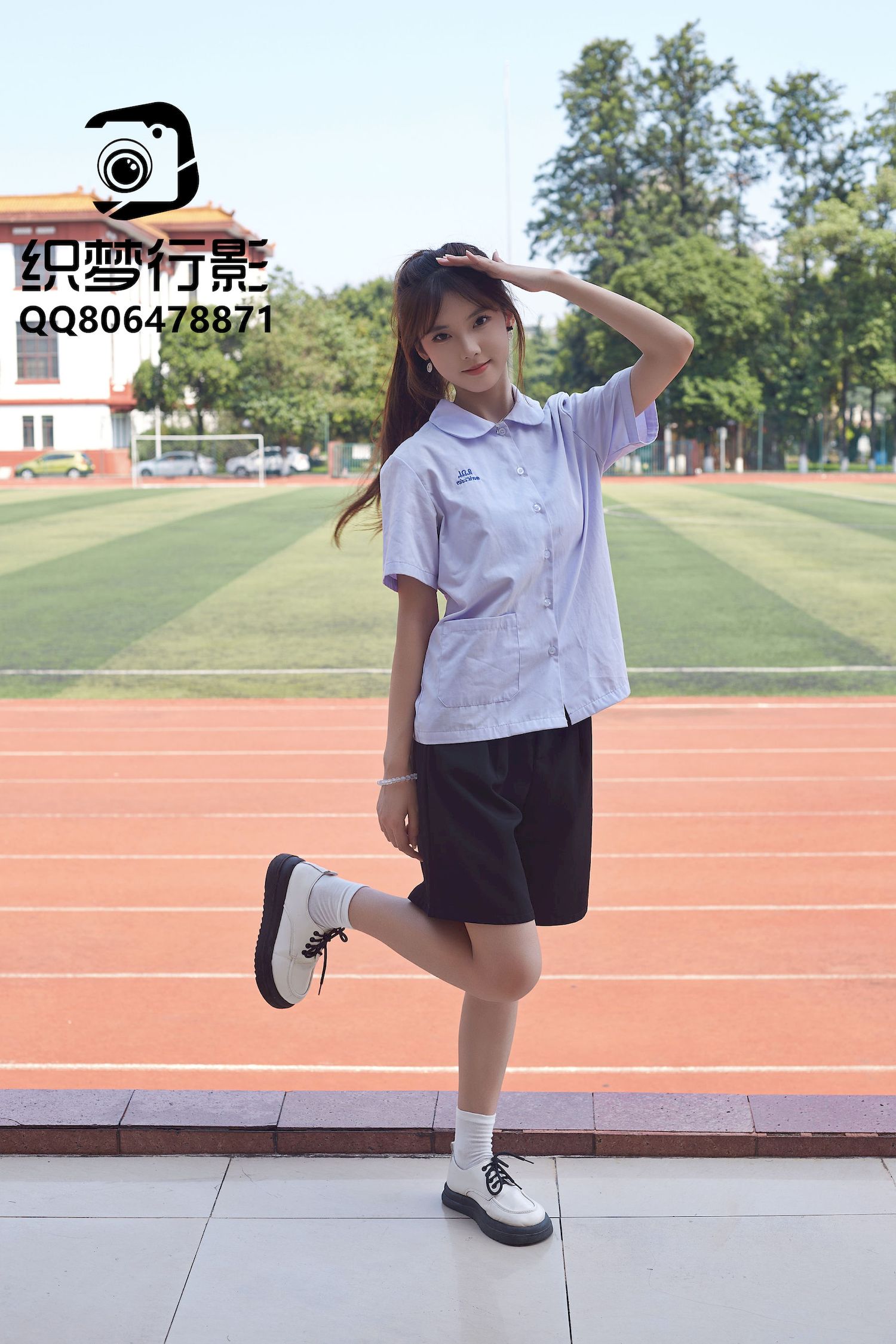 织梦映像清新美女学妹驾到学校学院风主题写真-御萝部落