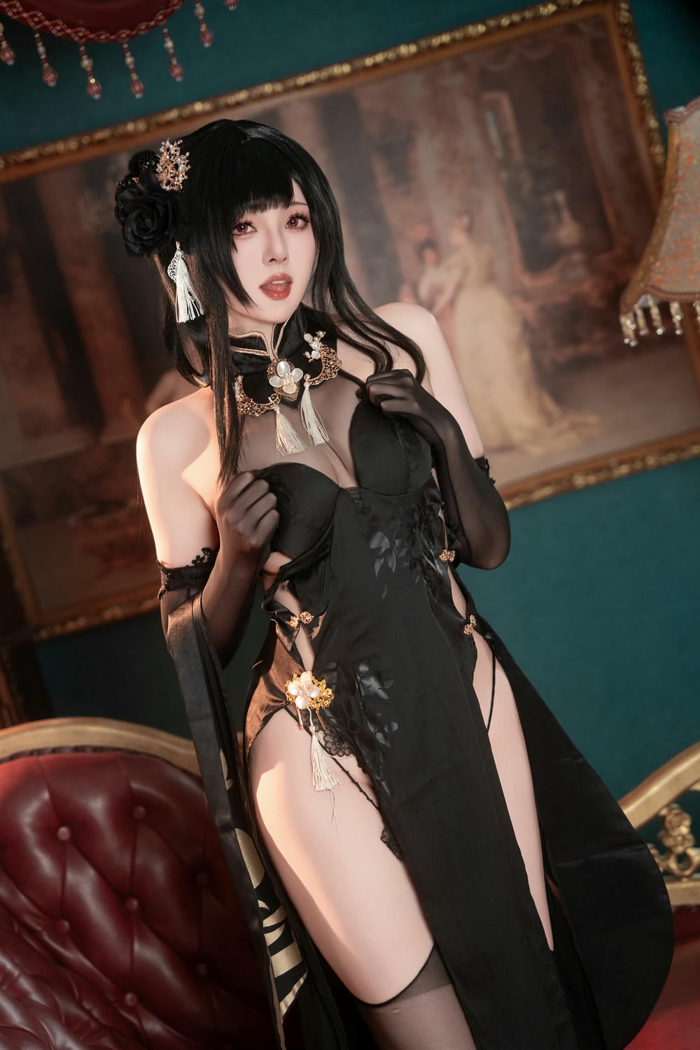 图片[53]-Natsuko夏夏子 – 碧藍航線鎮海旗袍【76P】 – COSPLAY-御萝部落