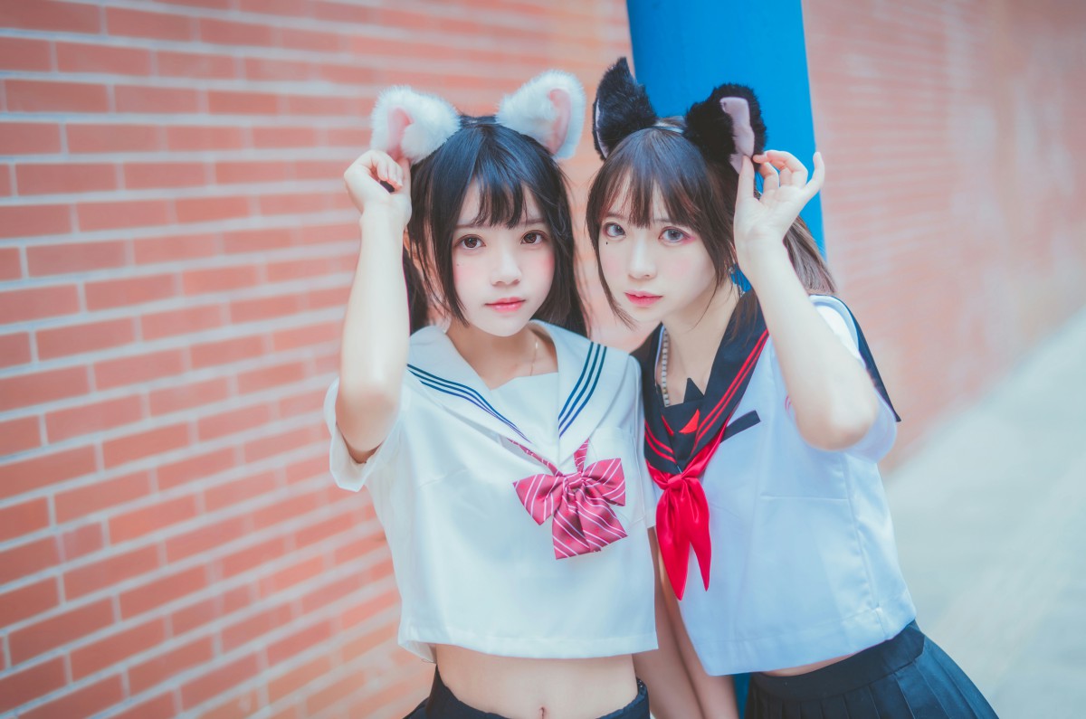 萝莉风COS 桜桃喵&amp;疯猫ss – JK百合2 - COSPLAY-御萝部落