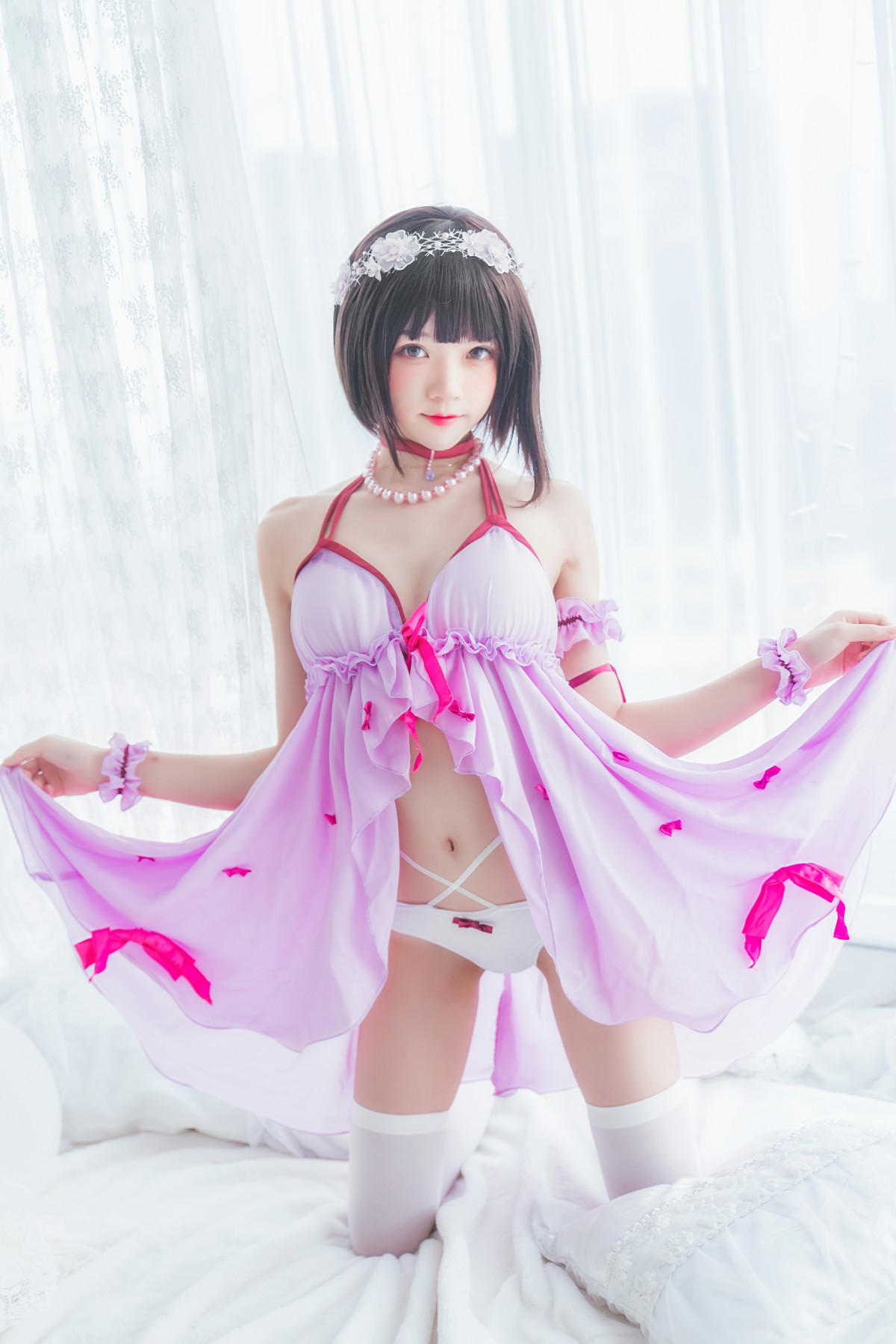 图片[18]-萝莉风COS 桜桃喵 – 加藤惠系列之小睡裙 – COSPLAY-薇薇部落