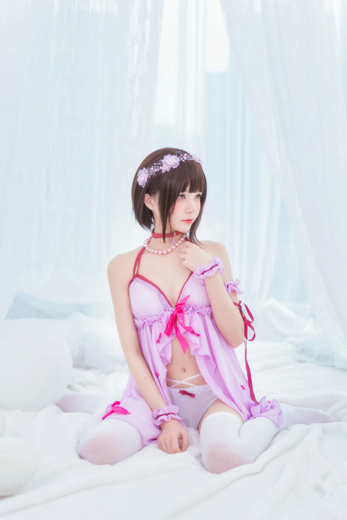 图片[34]-萝莉风COS 桜桃喵 – 加藤惠系列之小睡裙 – COSPLAY-薇薇部落