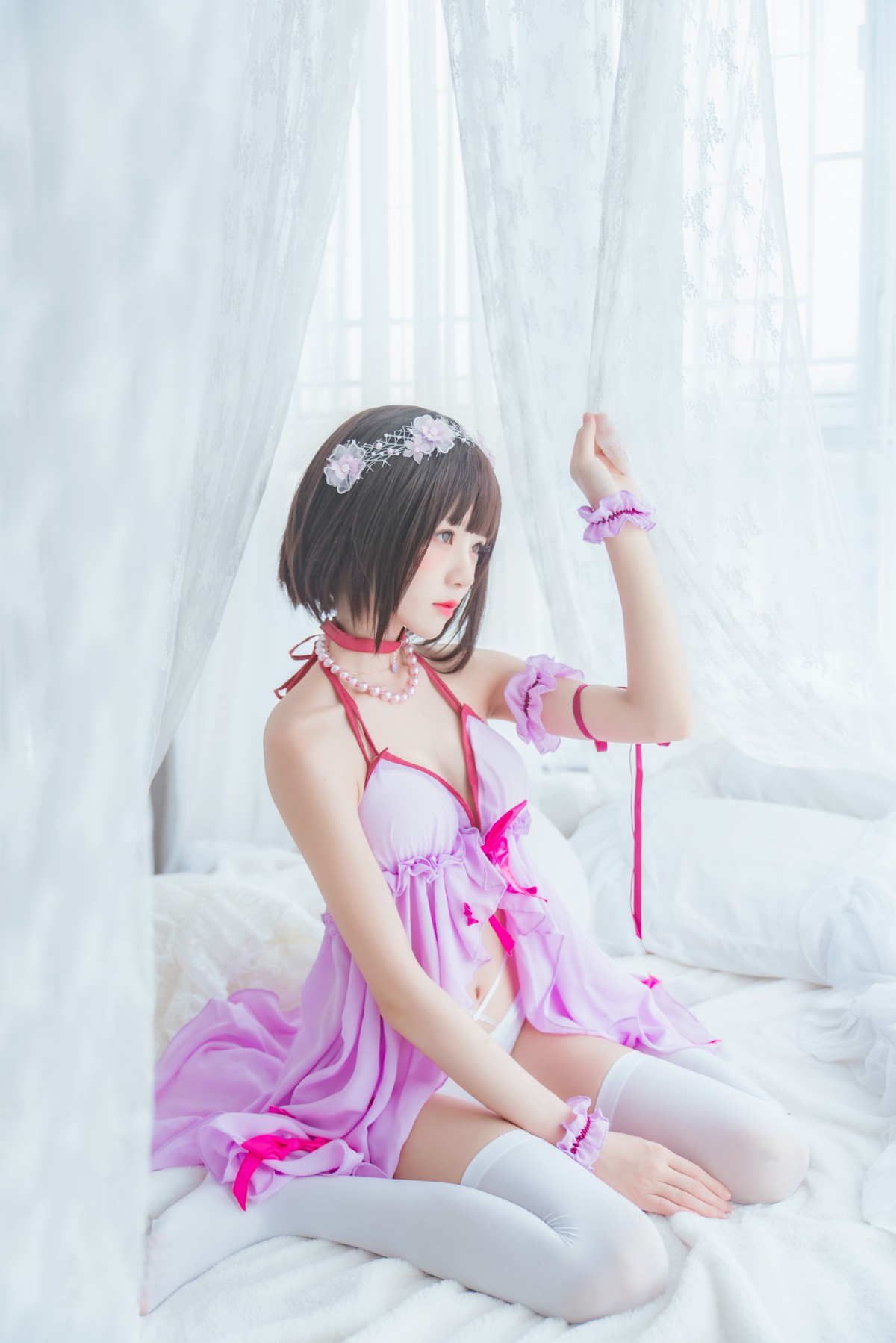 图片[38]-萝莉风COS 桜桃喵 – 加藤惠系列之小睡裙 – COSPLAY-薇薇部落