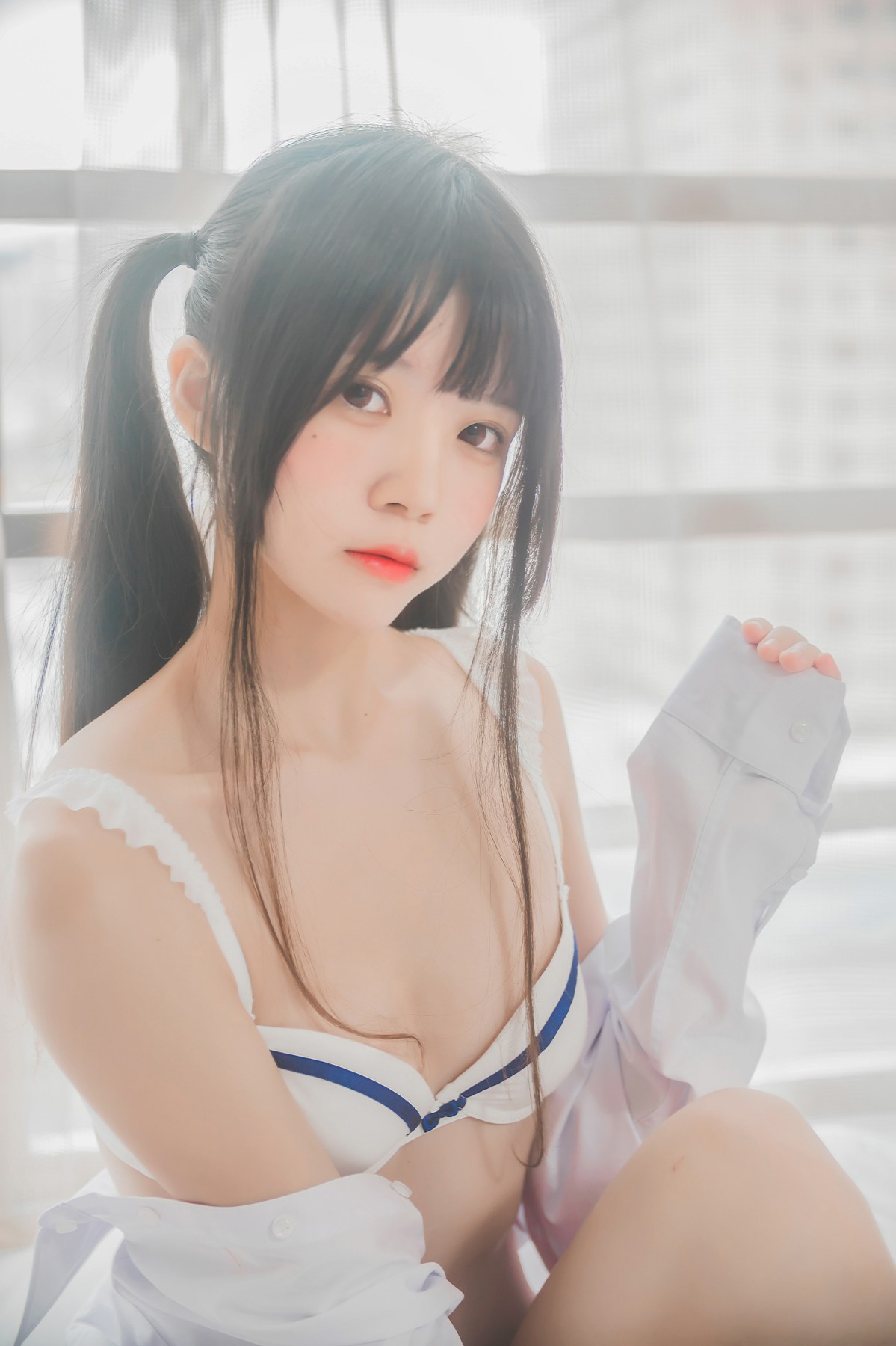图片[15]-[桜桃喵]桜桃未熟-白衬衫双马尾 – COSPLAY-御萝部落