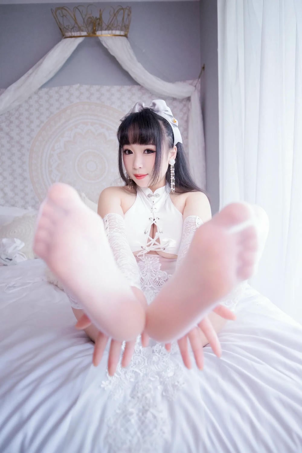 图片[53]-胡桃貓Kurumineko – 白靡煙旗袍 【106P】 – COSPLAY-薇薇部落