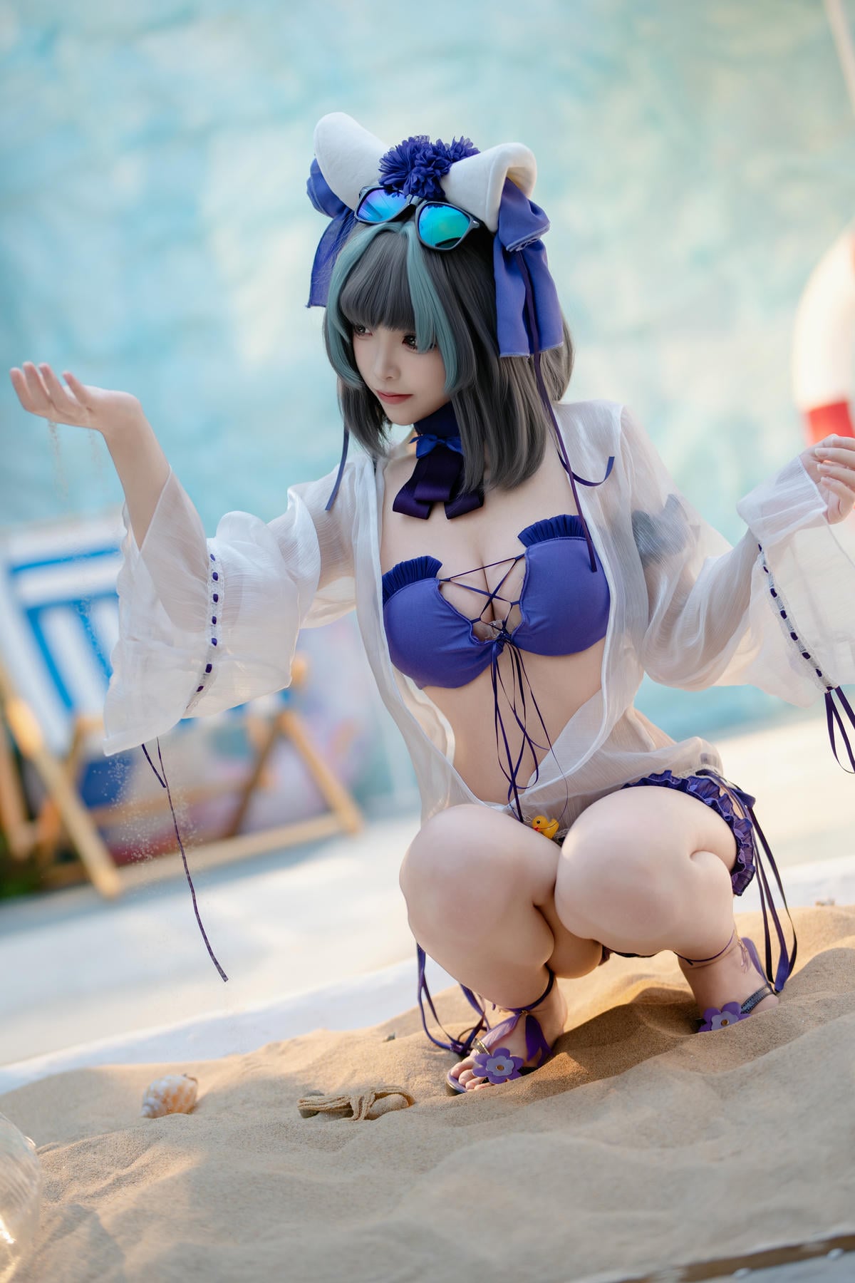 图片[5]-Bangni邦尼 cosplay Cheshire Swimsuit – Azur Lane【86P】 – COSPLAY-薇薇部落