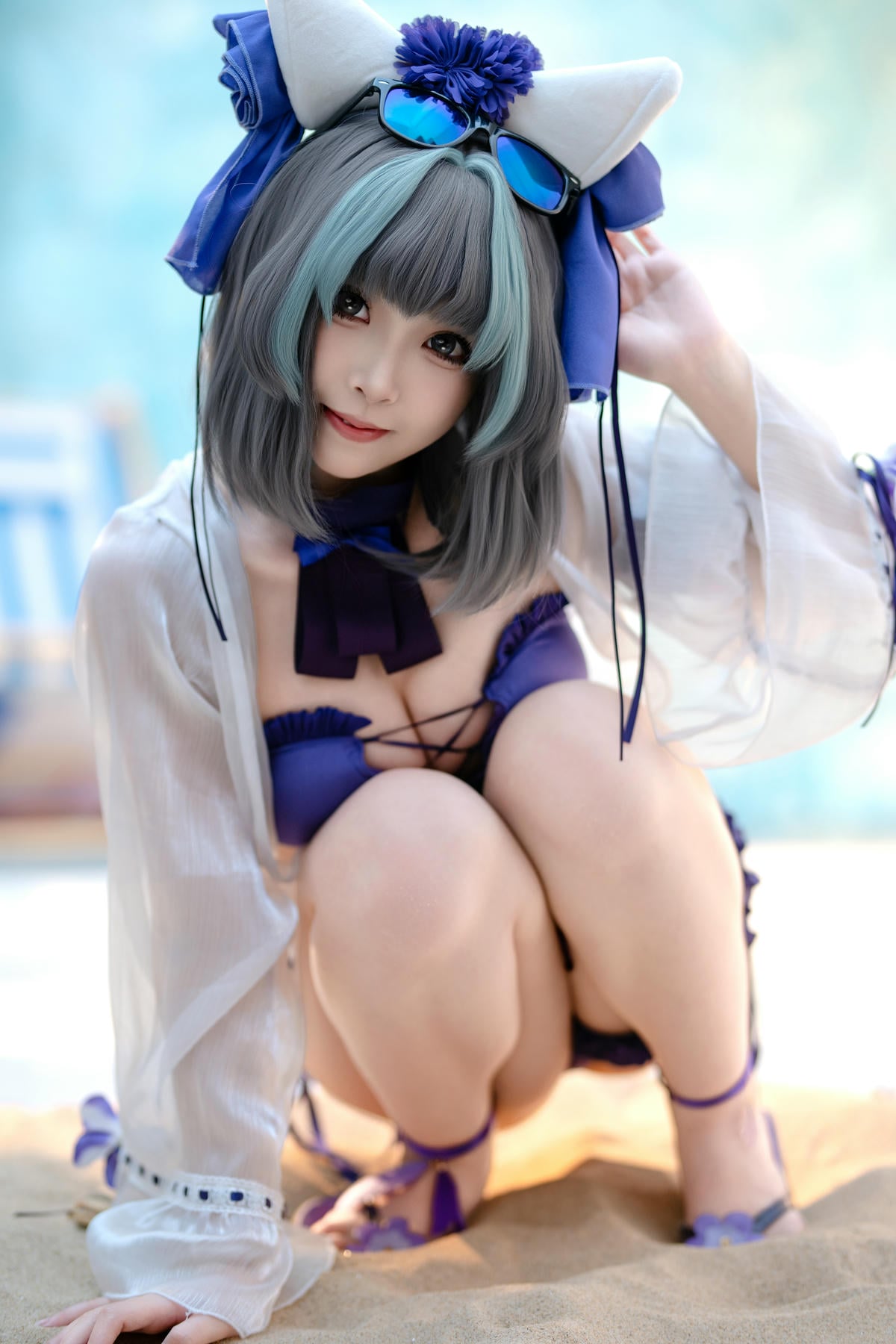 图片[6]-Bangni邦尼 cosplay Cheshire Swimsuit – Azur Lane【86P】 – COSPLAY-薇薇部落