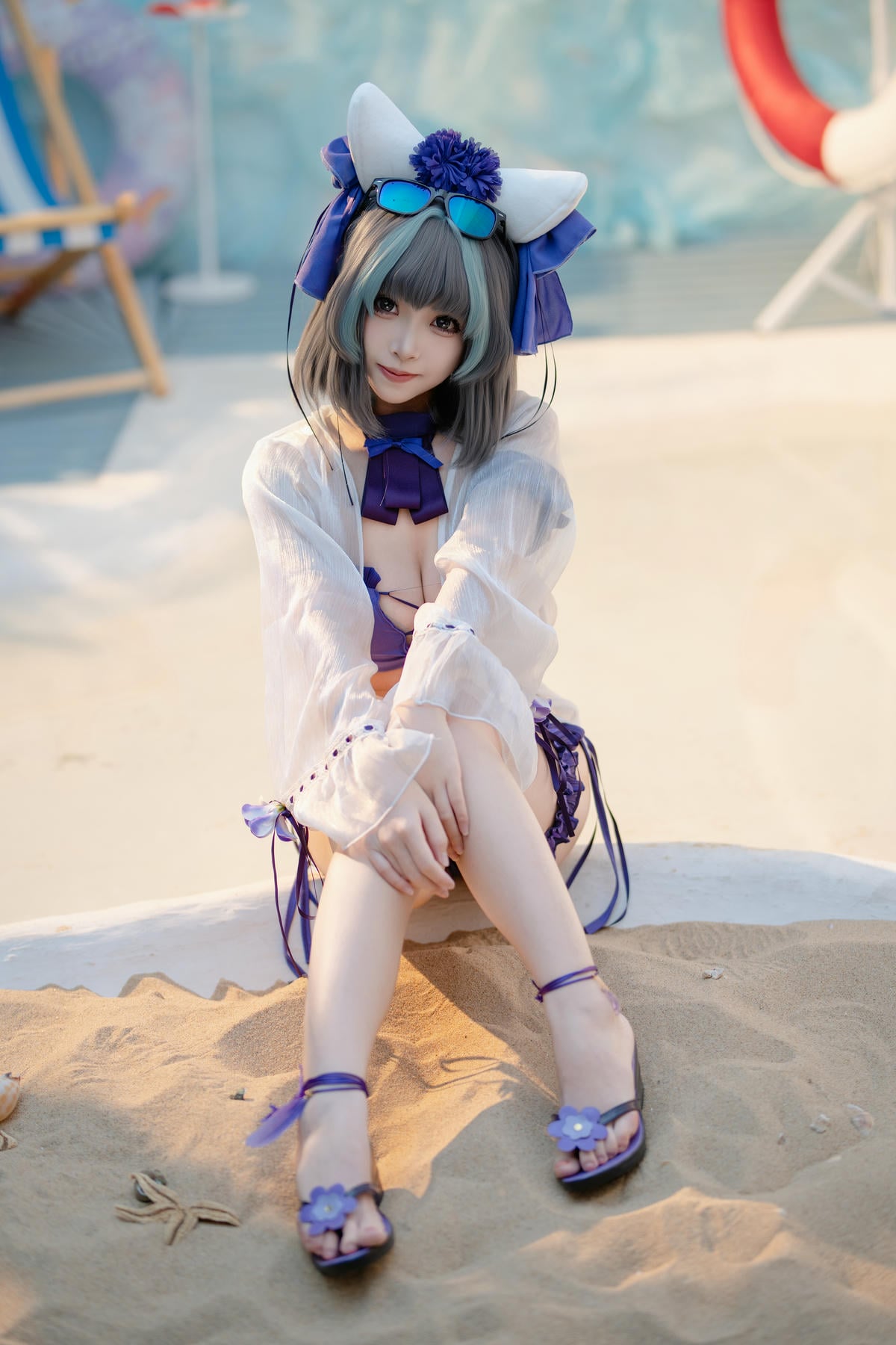图片[10]-Bangni邦尼 cosplay Cheshire Swimsuit – Azur Lane【86P】 – COSPLAY-薇薇部落