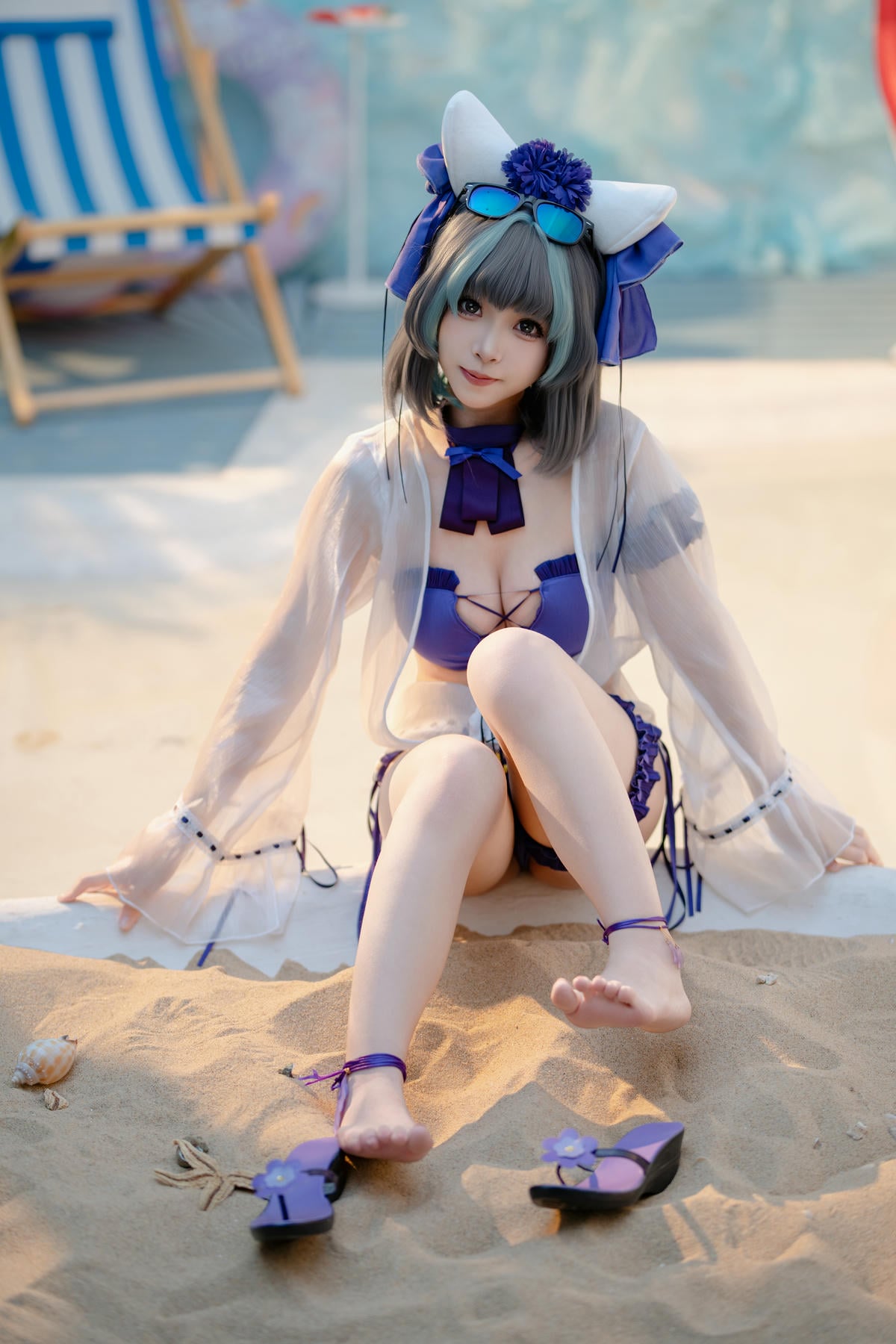 图片[11]-Bangni邦尼 cosplay Cheshire Swimsuit – Azur Lane【86P】 – COSPLAY-薇薇部落