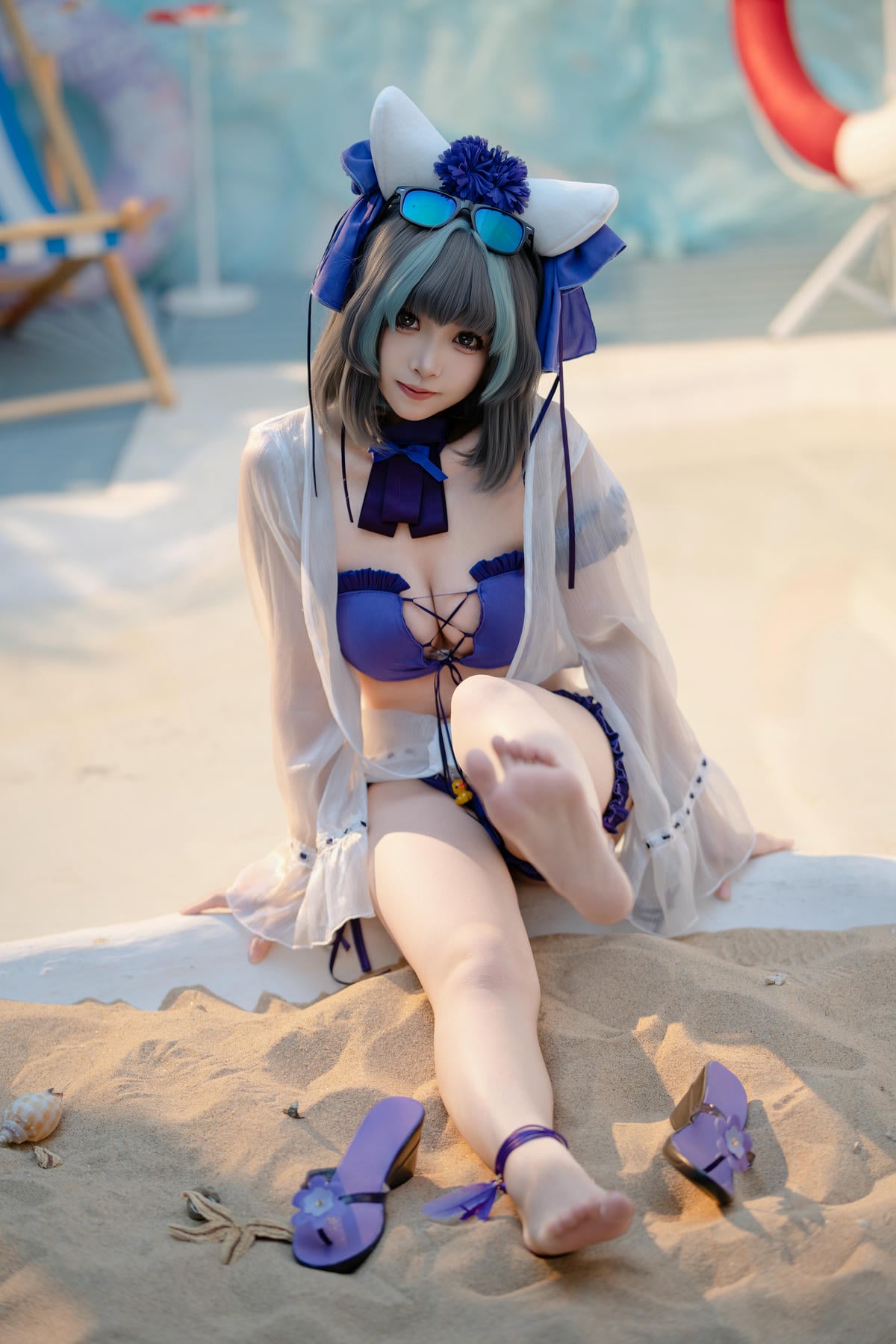 图片[13]-Bangni邦尼 cosplay Cheshire Swimsuit – Azur Lane【86P】 – COSPLAY-薇薇部落