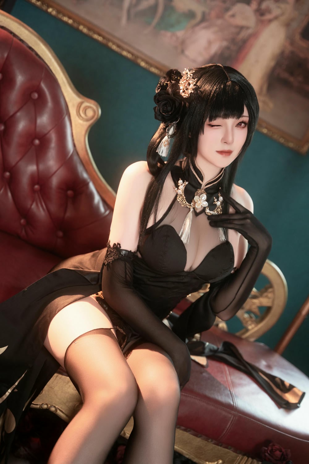图片[49]-Natsuko夏夏子 – 碧藍航線鎮海旗袍【76P】 – COSPLAY-薇薇部落