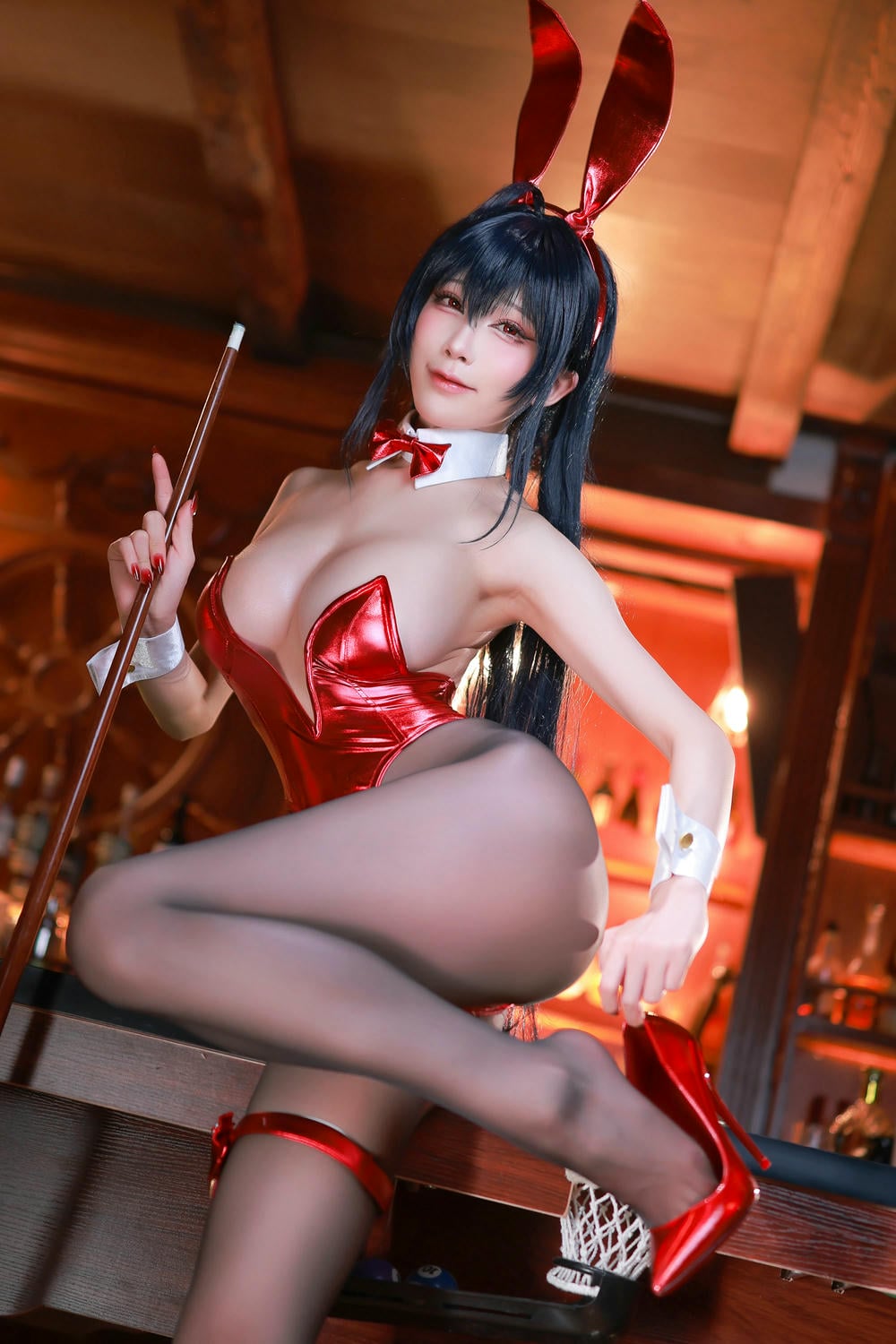 图片[3]-水淼 Aqua – Azurlane Taihou Bunny アズールレーン 大鳳 バニー❥ 新作DL コスプレ【59P】 – COSPLAY-薇薇部落